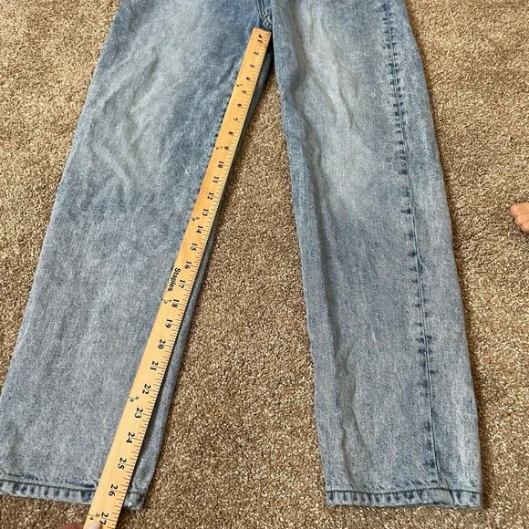 ASOS jeans high waist straight leg acid/stone washed denim pants SZ 26"X36" - Picture 6 of 8